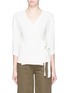 Main View - Click To Enlarge - THEORY - Wide sleeve tie crepe wrap top