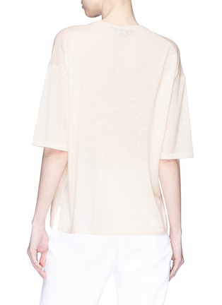 Back View - Click To Enlarge - THEORY - Cashmere knit boyfriend T-shirt