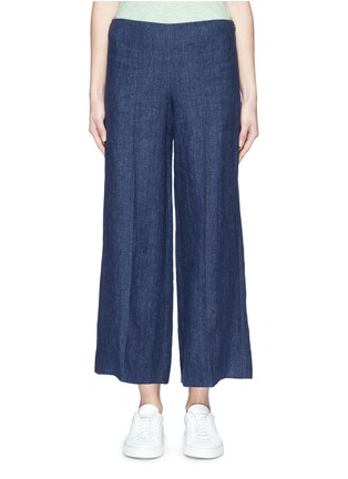 Main View - Click To Enlarge - THEORY - Linen culottes