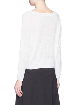 Back View - Click To Enlarge - THEORY - Raglan gusset sleeves rib knit sweater