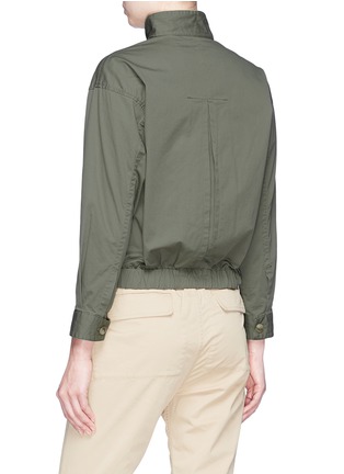 Back View - Click To Enlarge - THEORY - Stand collar twill blouson bomber jacket