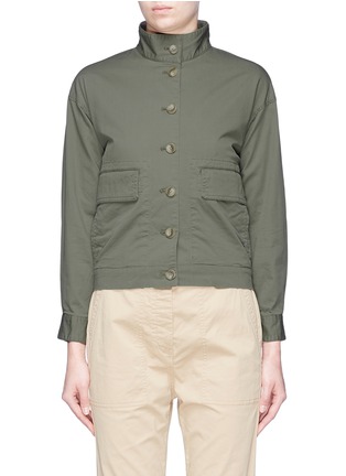 Main View - Click To Enlarge - THEORY - Stand collar twill blouson bomber jacket