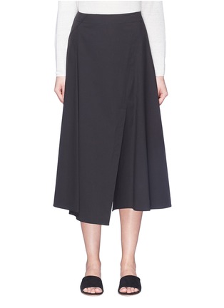 Main View - Click To Enlarge - THEORY - Split front bouclé mock wrap skirt
