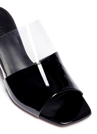 Detail View - Click To Enlarge - NEOUS - 'Vanilla' clear PVC patent leather mules