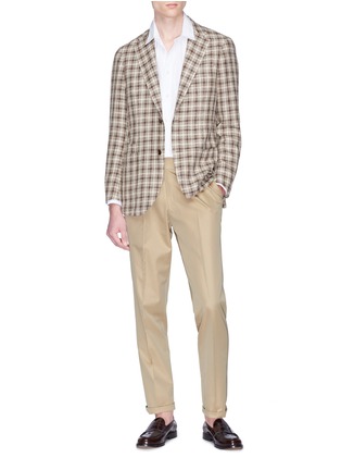 Figure View - Click To Enlarge - RING JACKET - Linen twill pants