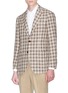 Front View - Click To Enlarge - RING JACKET - Check plaid woven blazer