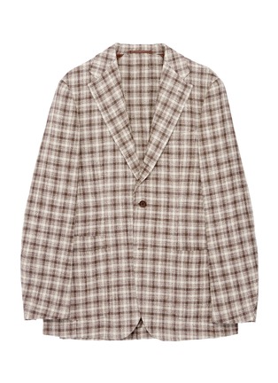 Main View - Click To Enlarge - RING JACKET - Check plaid woven blazer