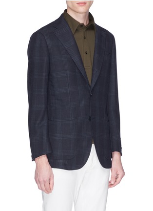 Front View - Click To Enlarge - RING JACKET - 'New Balloon' check plaid wool blazer