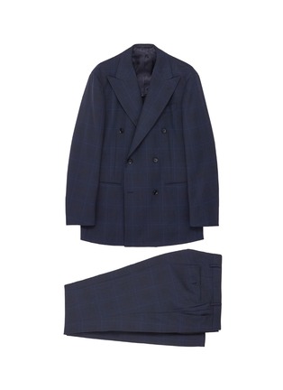 Main View - Click To Enlarge - RING JACKET - Check plaid wool suit