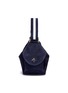 Main View - Click To Enlarge - MANU ATELIER - 'Fernweh' stripe shoulder strap micro suede handbag