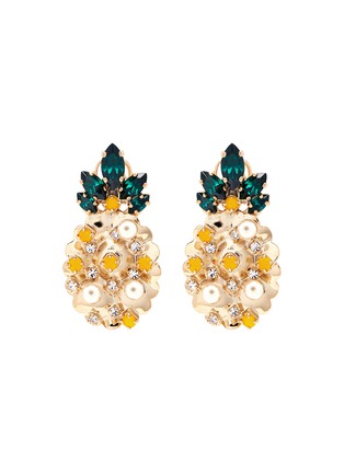Main View - Click To Enlarge - ANTON HEUNIS - Swarovski crystal pearl mini pineapple earrings