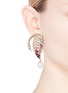 Figure View - Click To Enlarge - ANTON HEUNIS - 'NNL3.03' Swarovski crystal swan pearl drop earrings