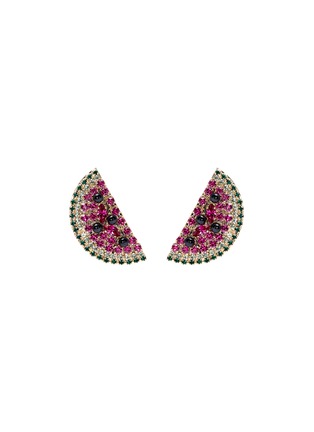 Main View - Click To Enlarge - ANTON HEUNIS - Swarovski crystal watermelon slice earrings