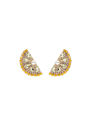 Main View - Click To Enlarge - ANTON HEUNIS - Swarovski crystal pearl lemon slice earrings