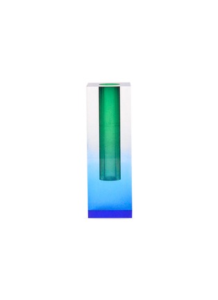 Main View - Click To Enlarge - HATTERN X UMZIKIM - Mellow clear vase – Blue/Green