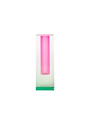 Main View - Click To Enlarge - HATTERN X UMZIKIM - Mellow clear vase – Green/Pink