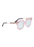 Figure View - Click To Enlarge - GUCCI - Web stripe temple glitter acetate square sunglasses