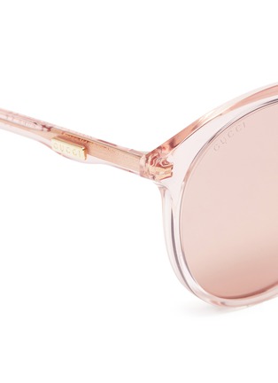 Detail View - Click To Enlarge - GUCCI - Acetate round sunglasses