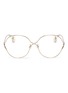 Main View - Click To Enlarge - GUCCI - Oversized metal round optical glasses