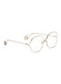 Figure View - Click To Enlarge - GUCCI - Oversized metal round optical glasses