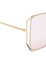 Detail View - Click To Enlarge - GUCCI - Cutout metal angular sunglasses