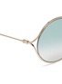 Detail View - Click To Enlarge - GUCCI - Metal round sunglasses