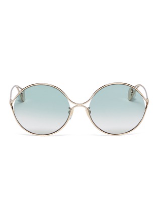 Main View - Click To Enlarge - GUCCI - Metal round sunglasses