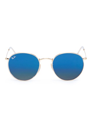 Main View - Click To Enlarge - RAY-BAN - 'RB3447N' metal round sunglasses