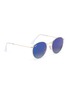Figure View - Click To Enlarge - RAY-BAN - 'RB3447N' metal round sunglasses