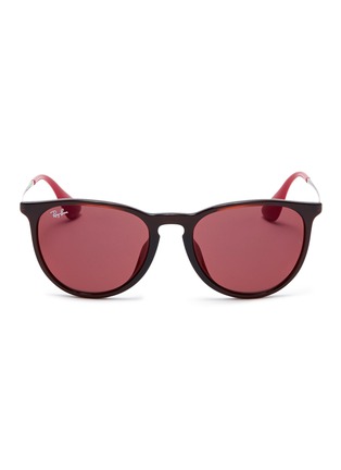 Main View - Click To Enlarge - RAY-BAN - 'Erika Classic' metal temple acetate round sunglasses