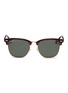 Main View - Click To Enlarge - RAY-BAN - 'Clubmaster Classic' metal rim tortoiseshell acetate square sunglasses
