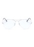 Main View - Click To Enlarge - RAY-BAN - 'Aviator Gaze' half rim metal optical glasses