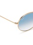 Detail View - Click To Enlarge - RAY-BAN - 'Oval' frame metal sunglasses