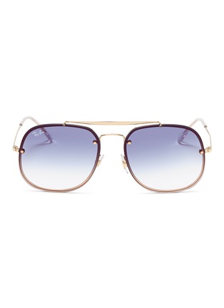 Main View - Click To Enlarge - RAY-BAN - 'Blaze The General' metal mirror aviator sunglasses
