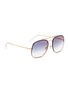 Figure View - Click To Enlarge - RAY-BAN - 'Blaze The General' metal mirror aviator sunglasses