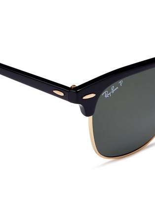 Detail View - Click To Enlarge - RAY-BAN - 'Clubmaster Classic' metal rim acetate square sunglasses