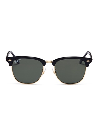 Main View - Click To Enlarge - RAY-BAN - 'Clubmaster Classic' metal rim acetate square sunglasses