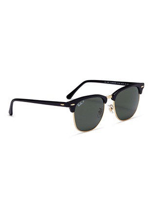 Figure View - Click To Enlarge - RAY-BAN - 'Clubmaster Classic' metal rim acetate square sunglasses
