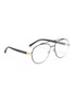 Figure View - Click To Enlarge - - - Acetate temple metal aviator optical glasses