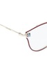 Detail View - Click To Enlarge - MIU MIU - Faux pearl metal cat eye optical glasses
