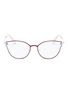 Main View - Click To Enlarge - MIU MIU - Faux pearl metal cat eye optical glasses