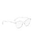 Figure View - Click To Enlarge - MIU MIU - Faux pearl metal cat eye optical glasses