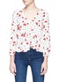 Main View - Click To Enlarge - TOPSHOP - Tie peplum cherry spot print crepe blouse