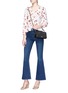 Figure View - Click To Enlarge - TOPSHOP - Tie peplum cherry spot print crepe blouse