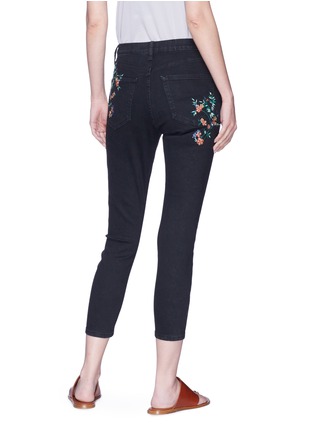 Back View - Click To Enlarge - TOPSHOP - 'Jamie' floral embroidered skinny jeans
