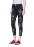 Front View - Click To Enlarge - TOPSHOP - 'Jamie' floral embroidered skinny jeans