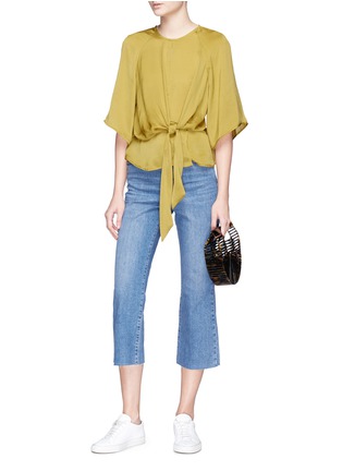Figure View - Click To Enlarge - TOPSHOP - 'Moto Dree' cropped kick flare jeans