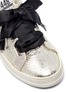 Detail View - Click To Enlarge - P448 - 'Ralph' bow tie croc embossed leather sneakers