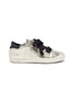 Main View - Click To Enlarge - P448 - 'Ralph' bow tie croc embossed leather sneakers