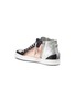Detail View - Click To Enlarge - P448 - Metallic honeycomb effect panelled high top sneakers
